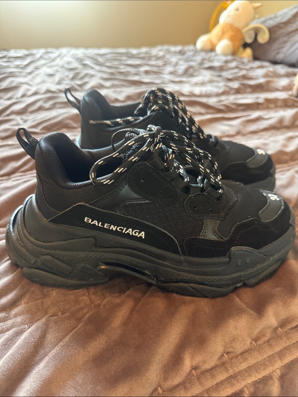 Balenciaga authentic Black Triple S-Style Chunky Sneaker size 37 women’s size 7